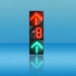 300mm an arrow with countdown to a combination of three unit LED traffic lights