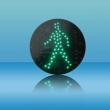 Static green pedestrian light lamp